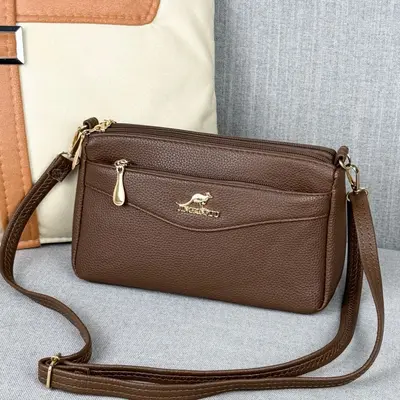 PU Women's Bag Large Capacity Multi-Layer Crossbody Bag Shoulder Bag Versatile Patchwork Bag