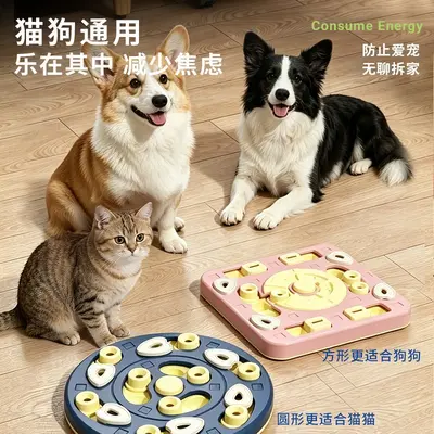 Hidden Treat Puzzle Toy for Dogs, Slow Feeder Bowl