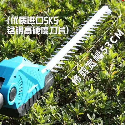 Cordless Electric Hedge Trimmer with Lithium Battery, Telescopic Pruning Saw - 4