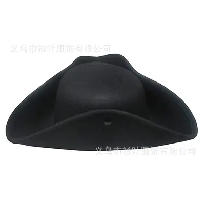 Caribbean Gold Trim Pirate Hat, Halloween Stage Performance - 13