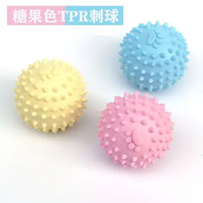 Игрушка для собак прочная из TPR с рисунком лапы, колючий мяч, жевательная игрушка для щенков, очищение зубов, устойчивая к укусам, мяч от скуки для домашних животных, зоотовары - 1