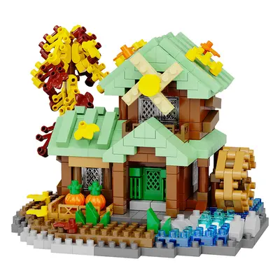 Forest Treehouse Architecture Model Set, Micro Building Blocks