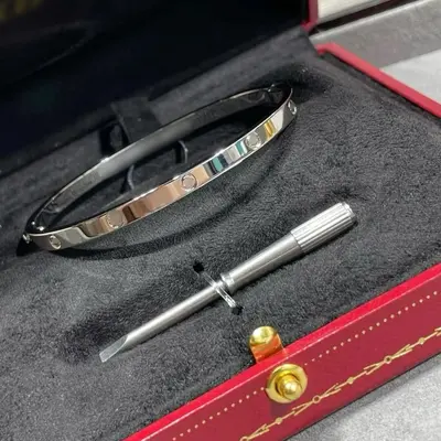 V altın aşk bilekliği, 18K gül altın kaplama, dar/orta/geniş - 13