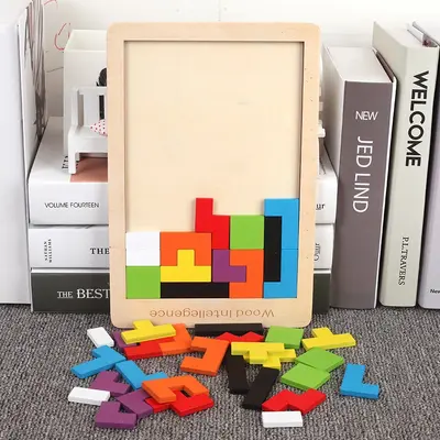 Ahşap tetris oyunu, çocuk zeka geliştirme erken eğitim oyuncağı