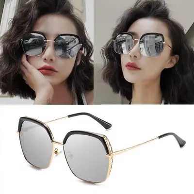 Large Frame Polarized Sunglasses for Women, UV400 Protection, Round Face Style - 10
