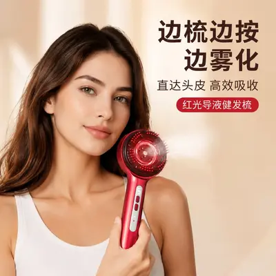 Red Light Micro-Current Hair Growth Comb with Essential Oil Scalp Applicator - 2