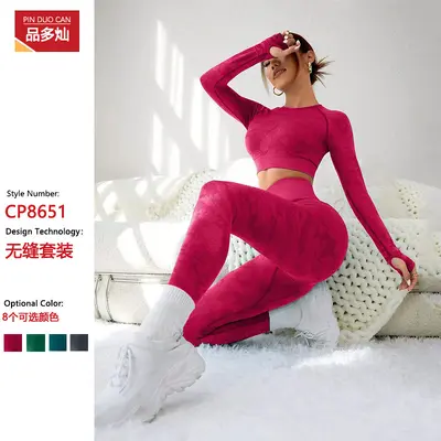 Hollow-Out Long-Sleeve Yoga Set, Butt-Lifting, Quick-Dry