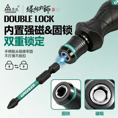 绿林大师自锁螺丝刀手柄可换头强磁十字一字批头多功能螺丝批套装