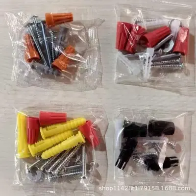 Vida paketi paslanmaz çelik vidalar donanım plastik genişletme tüpü aksesuarları paketi kendinden kılavuzlu toptan genişletme vidası somun aksesuarları paketi