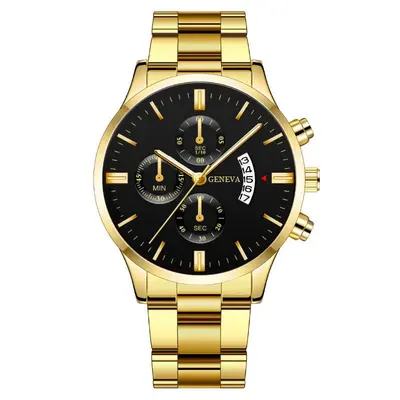 Wholesale Men's Quartz Watches with Calendar Steel Strap - Fake Chronograph Business Watches in Stock - 8