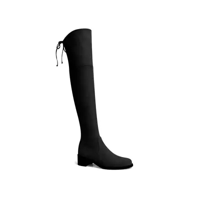 Damen-Reiterstiefel, gefüttert, Blockabsatz, elastisch, overknee - 10