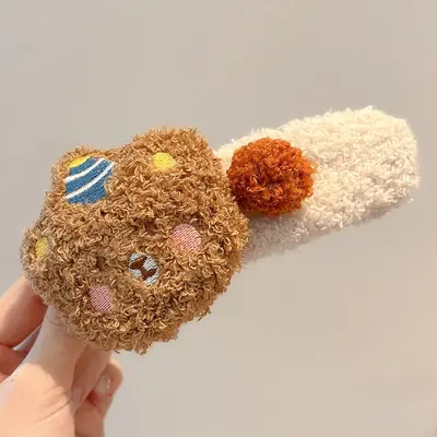 Plüsch Pudding Teddybär niedliche Entenschnabel Haarklammer Haarschmuck große Spange Pony Hinterkopf Mädchen japanischer Stil Herbst super süß