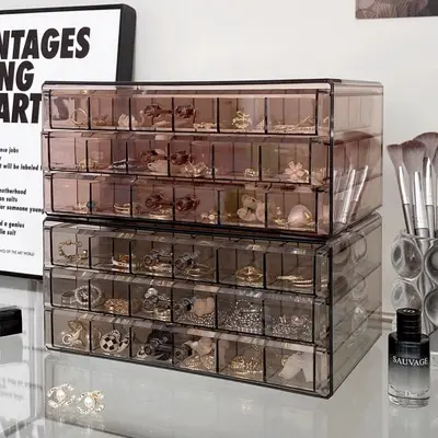 Jewelry storage box with drawers large capacity - 5