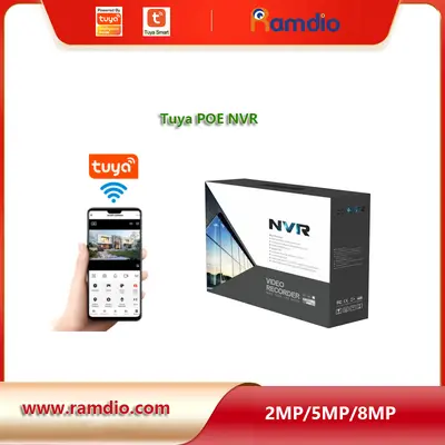 8MP 4K 8CH TUYA POE NVR 8CH 8 Megapiksel Tuya Akıllı Sabit Disk Ağ İzleme Video Kaydedici - 5
