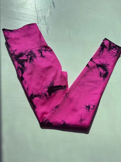 Tie-Dye Yoga Pants, High-Waist Peach Butt Effect - 9