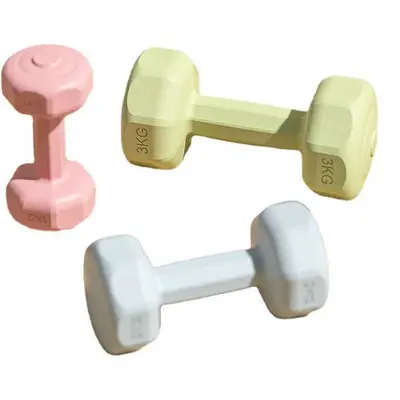 Hantelsatz für den Heimgebrauch, Yoga-Fitnessgeräte für Frauen, Anfängerstufe achteckige gummibeschichtete Bizeps-Trainings-Kurzhanteln für Männer und Kinder. - 5