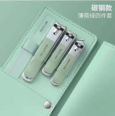 Nail scissors set, oblique edge, ear scoop - 11