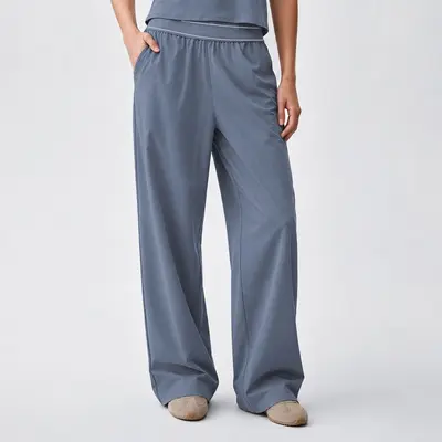 Women's Yoga Set, Quick-Dry Straight-Leg Pants and Short-Sleeve Top - 5