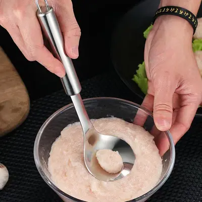 Edelstahl-Fleischbällchenformer für die Küche, Fischbällchen und Frikadellen