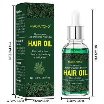 Platycladus Leaf Hair Care Essential Oil, for Tough and Dense Hair, Anti-Tangle - 7