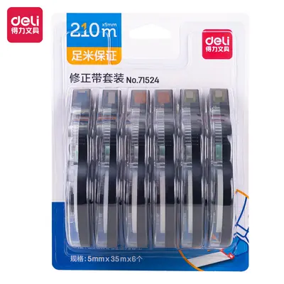 Deli Correction Tape 30 m, Drop-Resistant, Large Capacity for Students - 7