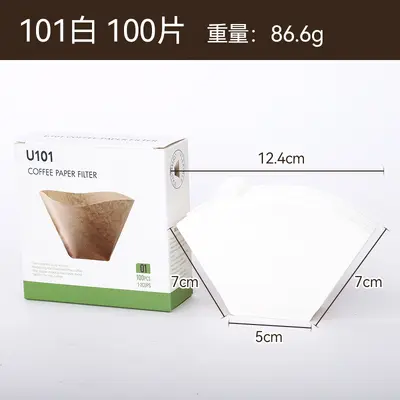 Fächerförmiges Einweg-Kaffeefilterpapier, 102 g/m² - 9