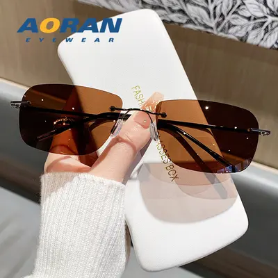 Herren-Sonnenbrille, polarisiert, extra leicht, randlos - 9