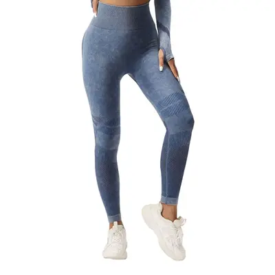 High-Waist Pfirsich-Lifting Yoga-Hose, Wasserwäsche, matt, nahtlos - 9