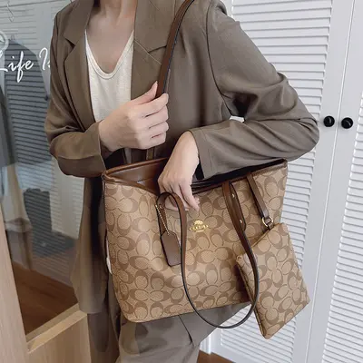 Large Capacity Women's Tote Bag, Single Shoulder Shopping Bag - 5