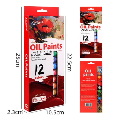 Yağlı boya seti 12 renk, 12ml, öğrenci sanat - 5