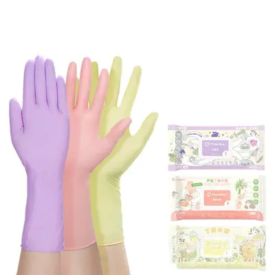 Titanfine Einweg-Nitrilhandschuhe, lebensmittelecht, mehrfarbig