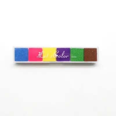 6-Colour Mini Ink Pad Set for Fingerprints and DIY - 9