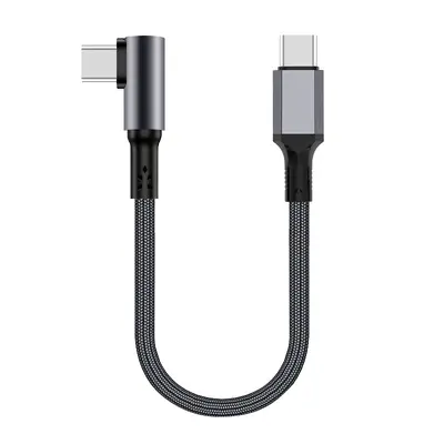 Short Right-Angle Dual Type-C Power Bank Cable, 50 cm - 10