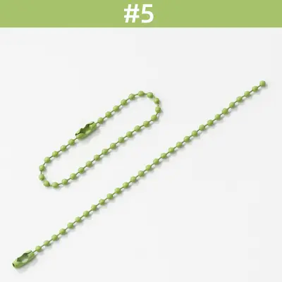 Macaron Colour Metal Bead Chain 2.4 mm for DIY Key Tags - 11