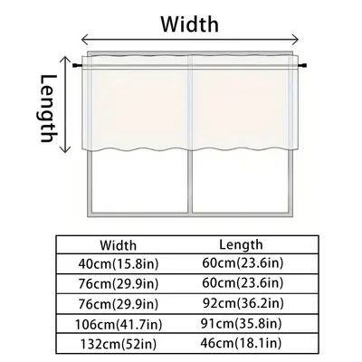 Cross-border New Arrival In-Stock Dropshipping Solid Color High-Precision Short Curtain Finished Blackout Curtain Kitchen Partition Curtain Coffee Curtain