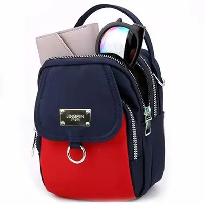 Nylon Women's Crossbody Bag with Multiple Compartments - 3
