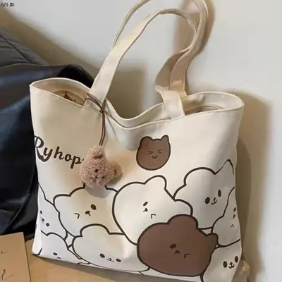 Arbeitstasche mit Reißverschluss, Japanischer Anime-Stil, große Kapazität Schülertasche, vielseitige Segeltuch-Tasche, Handtasche. - 7