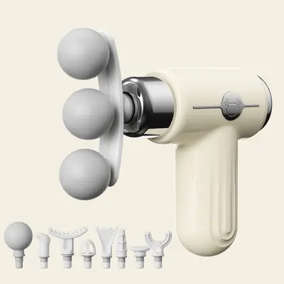 Çok Başlıklı Elektrikli Fasya Tabancası Ev Tipi Mini Fitness Masajı - 7