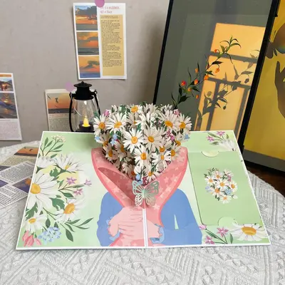 Handmade 3D Sunflower Mother's Day Card for Teachers - 11