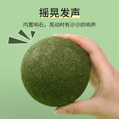 Oversized Catnip Ball, Teeth-Cleaning Cat Grass Ball - 4