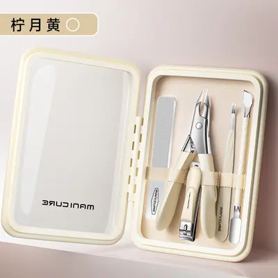 高质量不锈钢死皮剪套装死皮钳指甲刀高档盒装修甲美甲工具套装 - 8