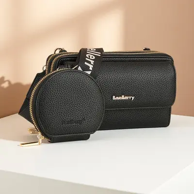 Baellerry Lychee Desenli Kadın Çapraz Askılı Çanta, Mini Omuz Çantası - 3