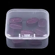 T plastik şeffaf küçük kare kutu mücevher kutusu kulak tıkaçları küçük kutu takı mini saklama kutusu LOGO ile özelleştirilebilir - 11