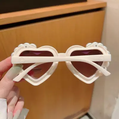 Children's Heart-Shaped Sunglasses Cute Performance Photo Prop - 4