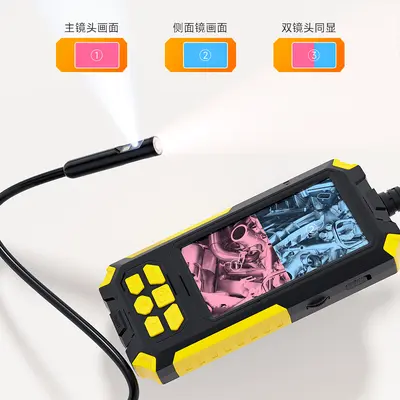 5MP industrial endoscope with screen dual lens inspection camera - 2