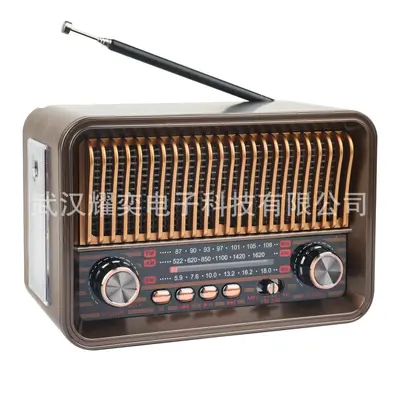 Retro Radyo FM/AM/SW Çok Bantlı Bluetooth MP3 Kart Yuvalı