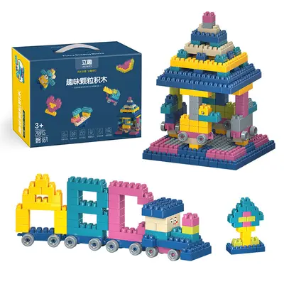 DIY Interlocking Building Blocks Set in Gift Box for Kindergarten