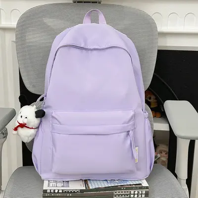 Korean Style Large Capacity Minimalist Backpack, Unisex - 3