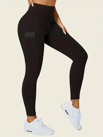 Yüksek Bel Dokuz Cüz Tayt Çift Cep Elastik Spor Yoga Pantolon