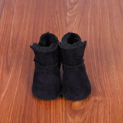 Babyschuhe mit Fellfutter Winter weiche Sohle rutschfest Kinderschuhe - 7